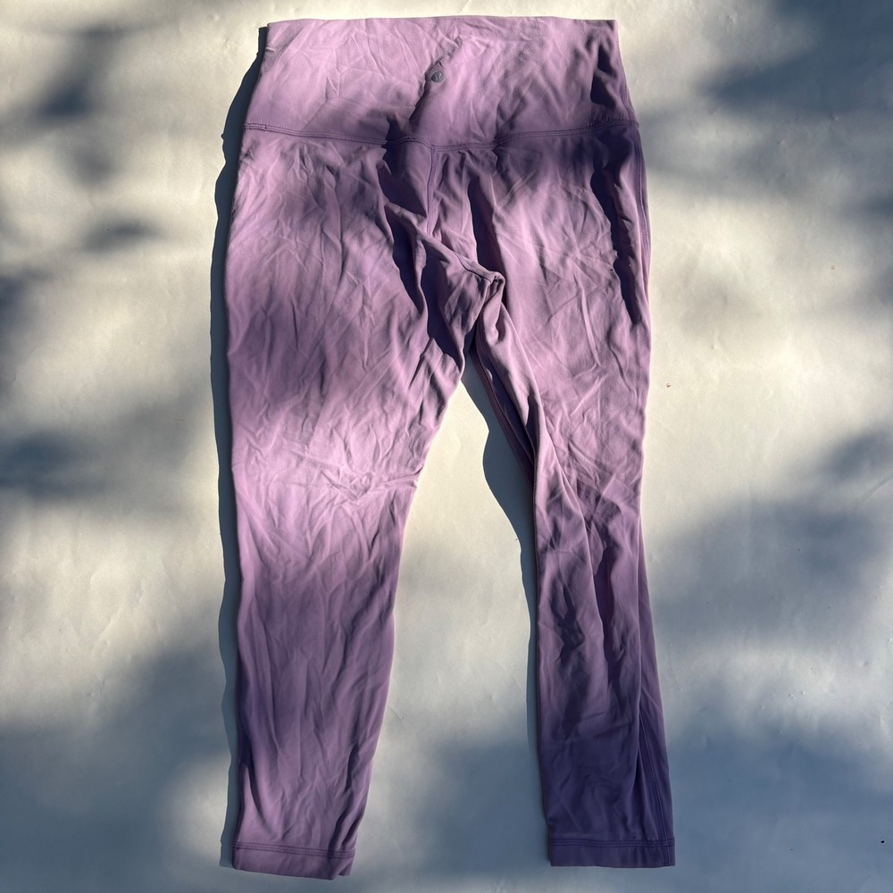 Lululemon Align High-Rise Crop 21 Purple Nulu Yoga Leggings Womens Size 12 - Picture 2 of 4